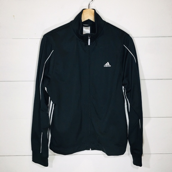 adidas Jackets & Blazers - ADIDAS Black Track Jacket Full Zip Women's LARGE